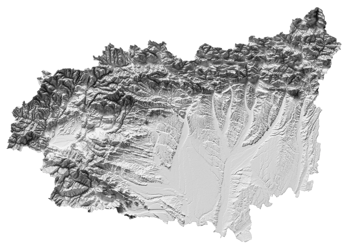 Capa de sombras del mapa de León