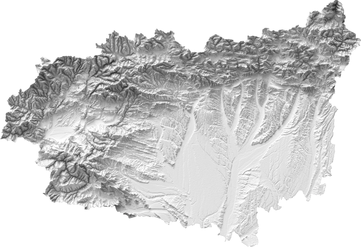 Capa de sombras del mapa de León